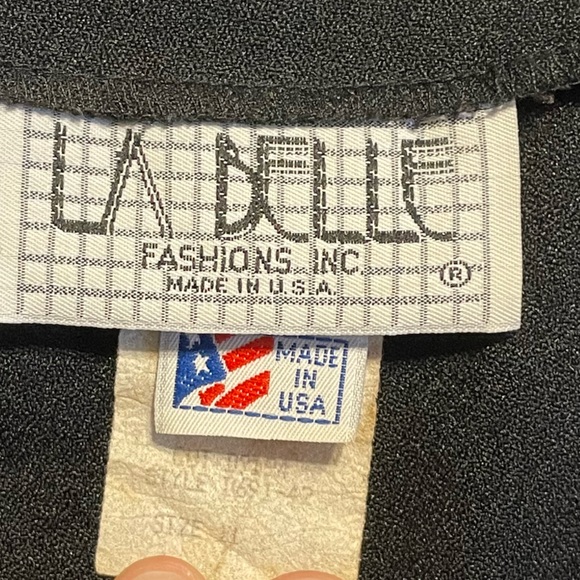 La Belle women’s size vintage 11 black button down dress made in USA - Picture 6 of 9
